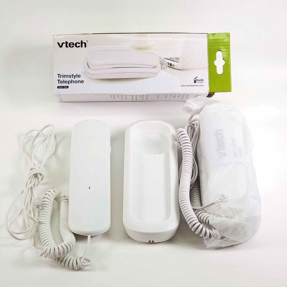 Two Vtech Trimstyle Corded Telephone Ringer &‎ Receiver Volume Control CD1103
